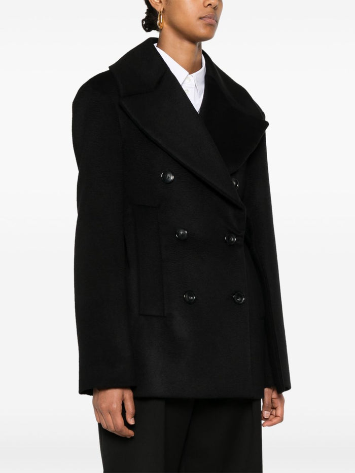 Sportmax Coats Black Virgin Wool