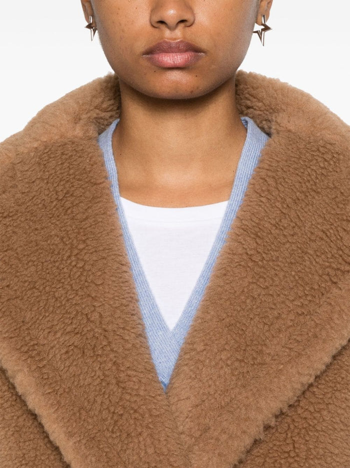 Max Mara Coats Camel Silk