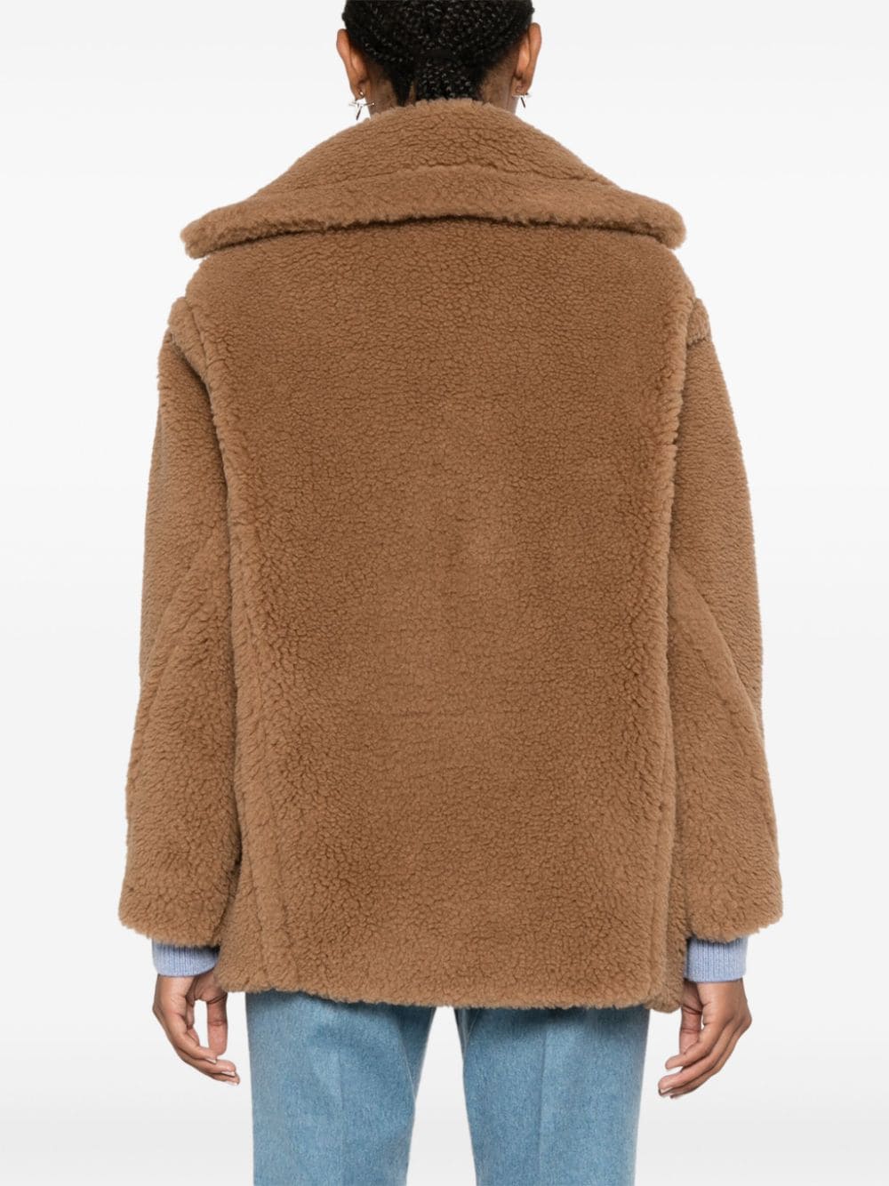 Max Mara Coats Camel Silk