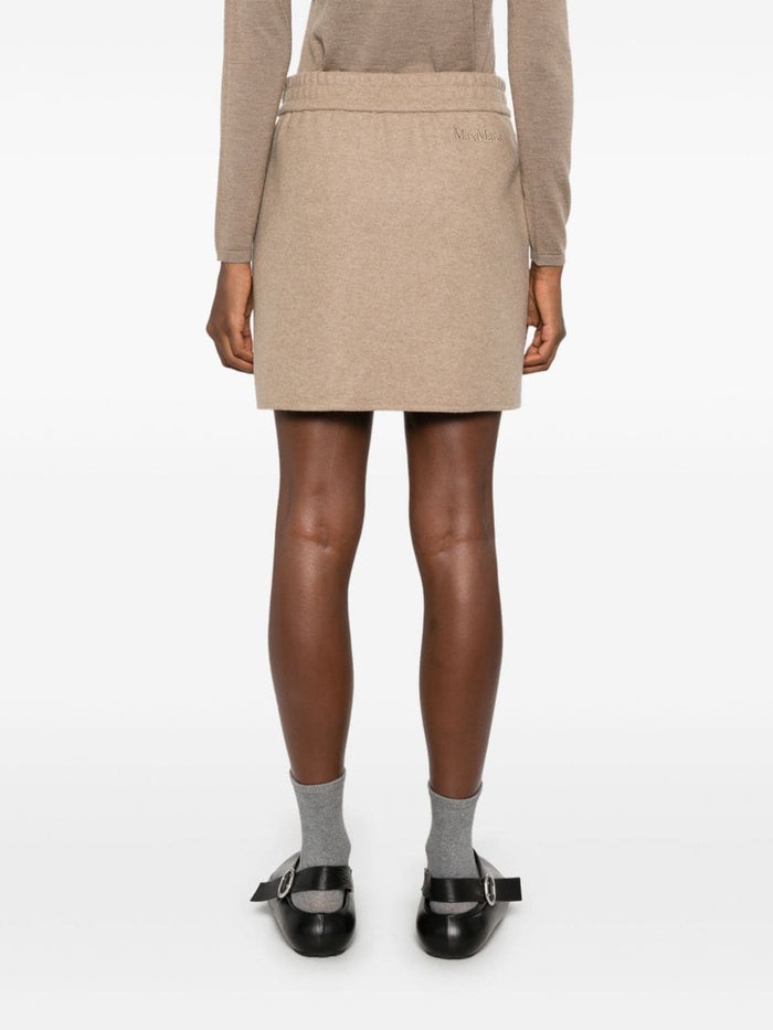 Max Mara Skirts Brown Wool Cashmere Polyamide