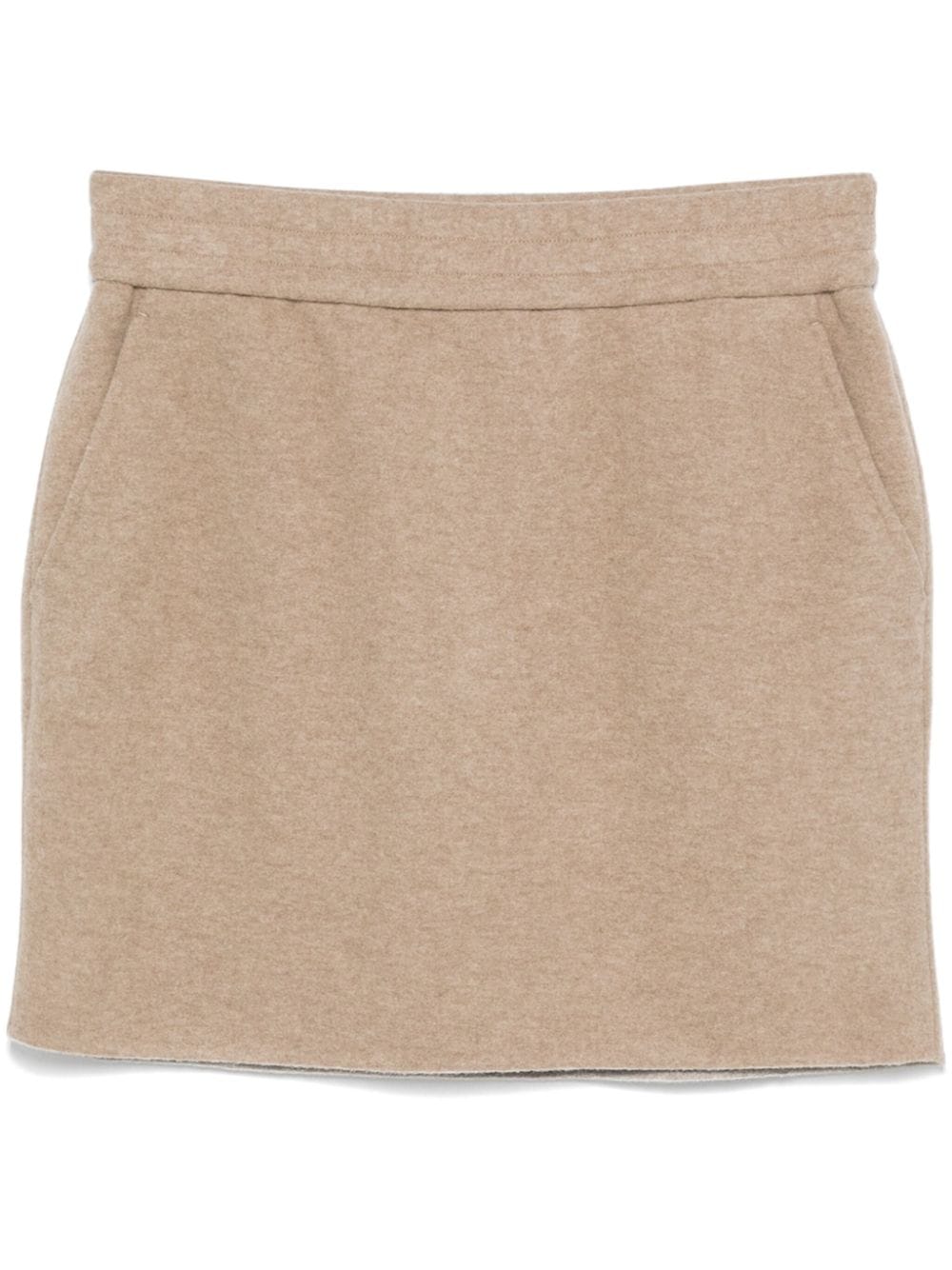 Max Mara Skirts Brown Wool Cashmere Polyamide