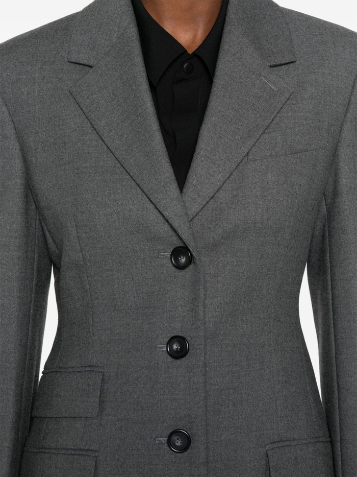 Sportmax Jackets Grey Wool Elastane