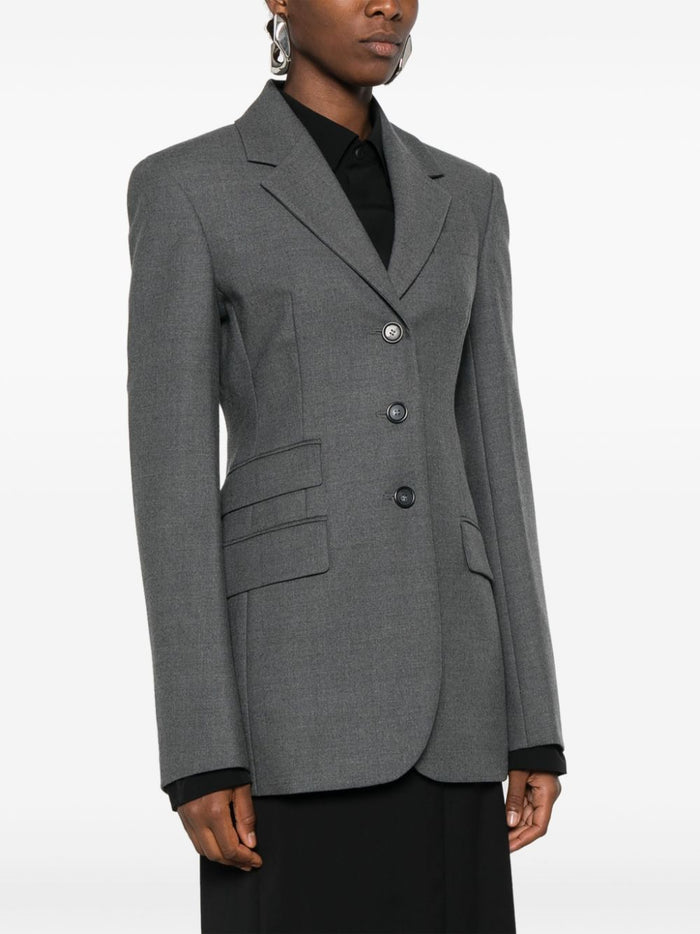 Sportmax Jackets Grey Wool Elastane