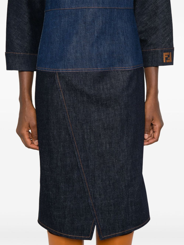 Fendi Dresses Blue Cotton