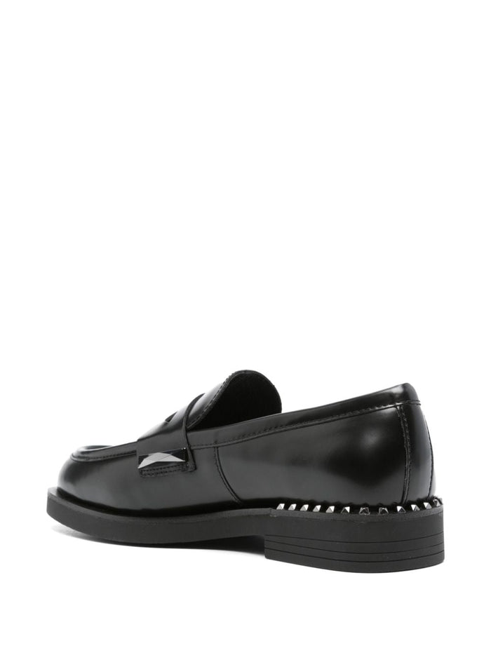 Ash Flat Shoes Black Calf Leather