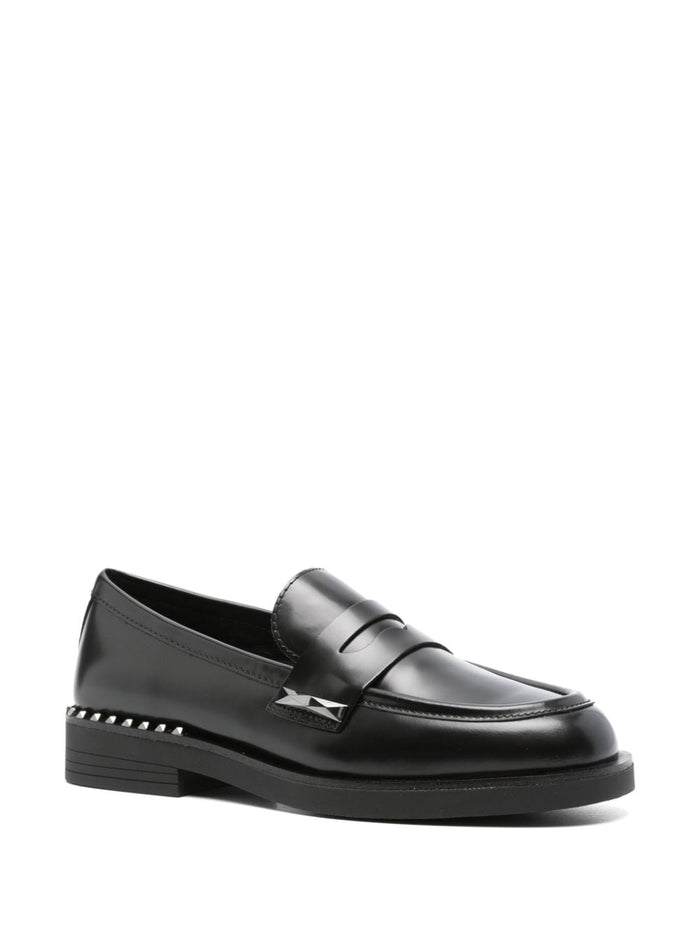 Ash Flat Shoes Black Calf Leather