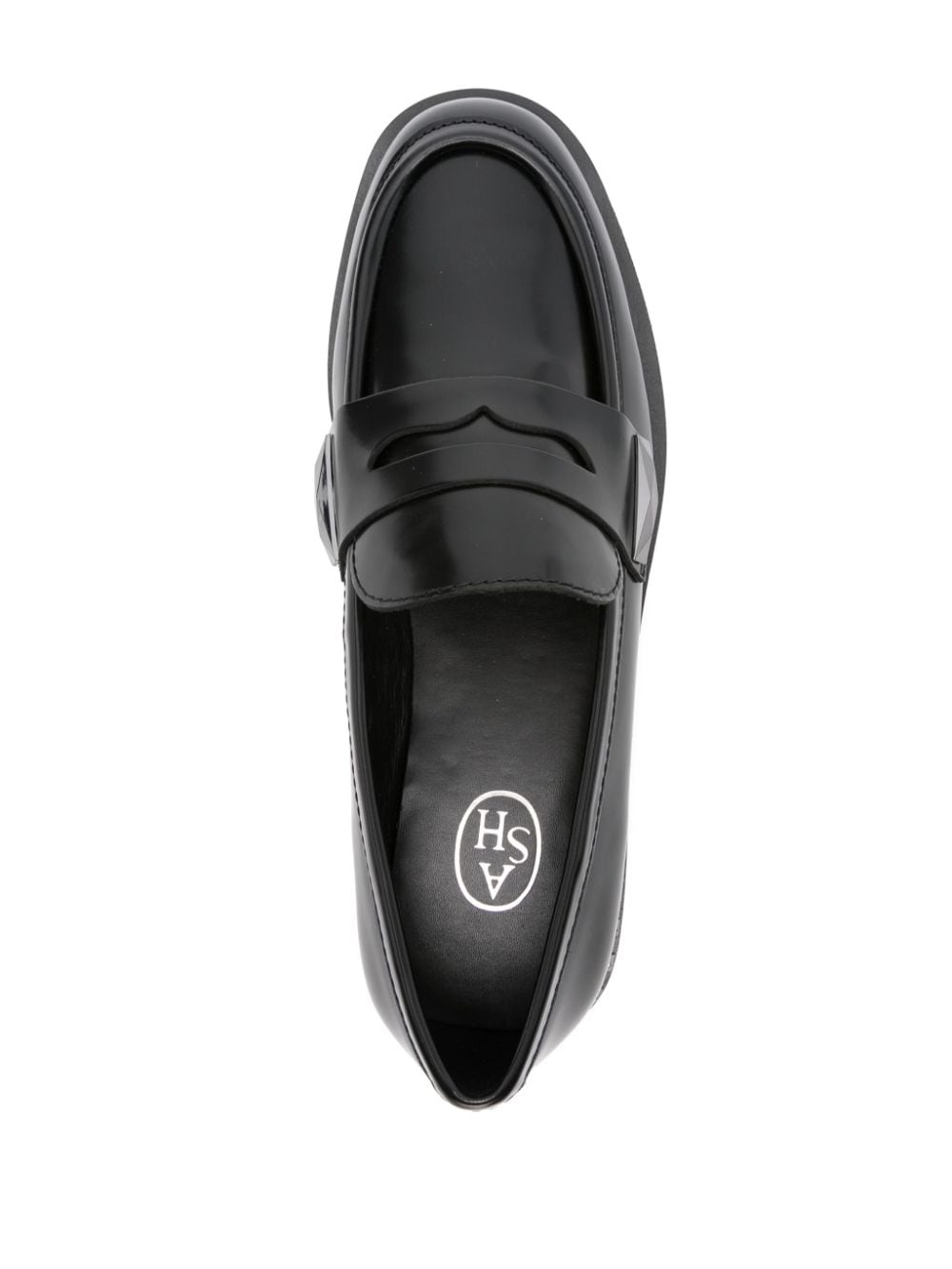 Ash Flat Shoes Black Calf Leather