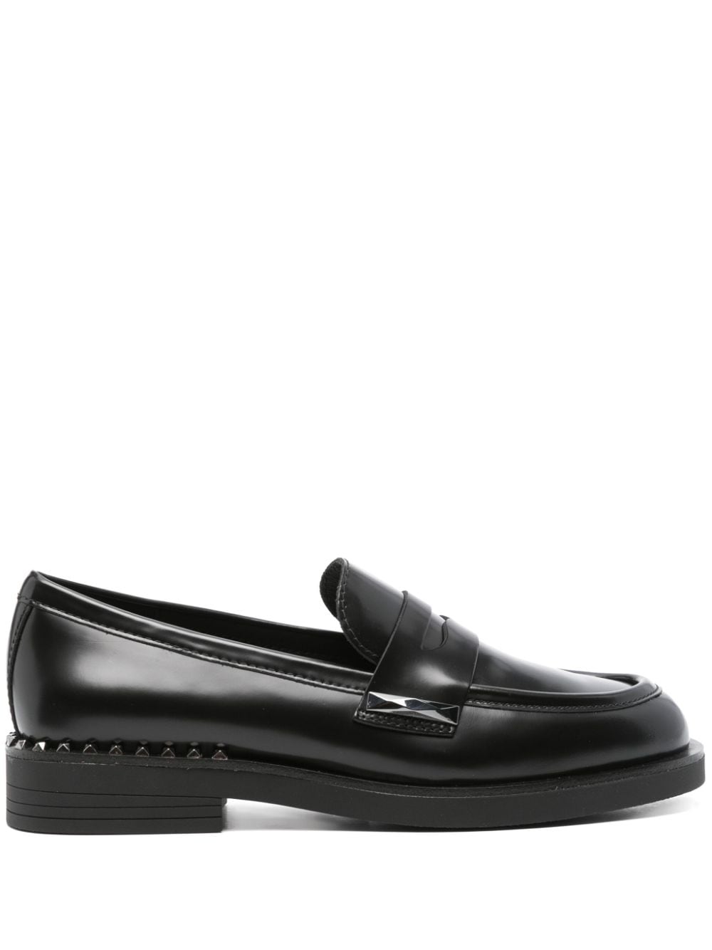 Ash Flat Shoes Black Calf Leather