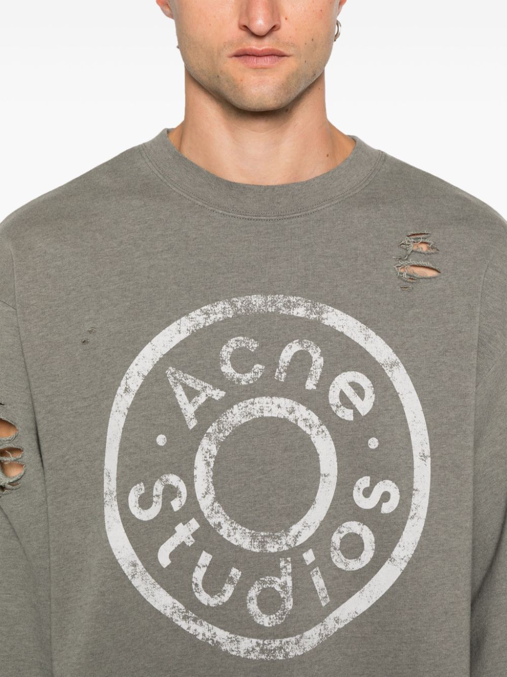 Acne Studios Sweaters Grey Cotton