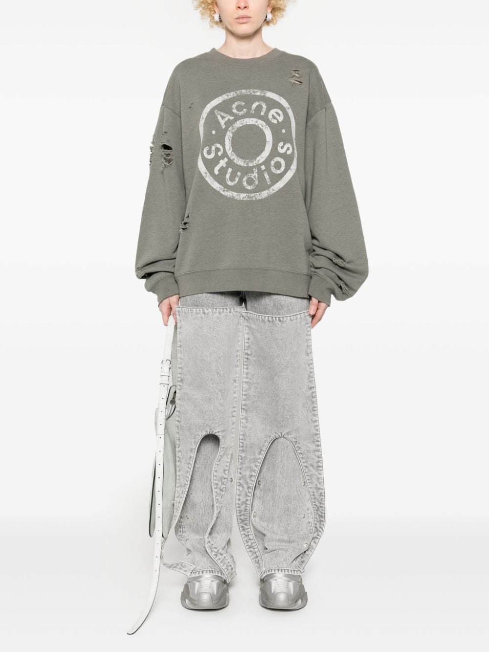 Acne Studios Sweaters Grey Cotton