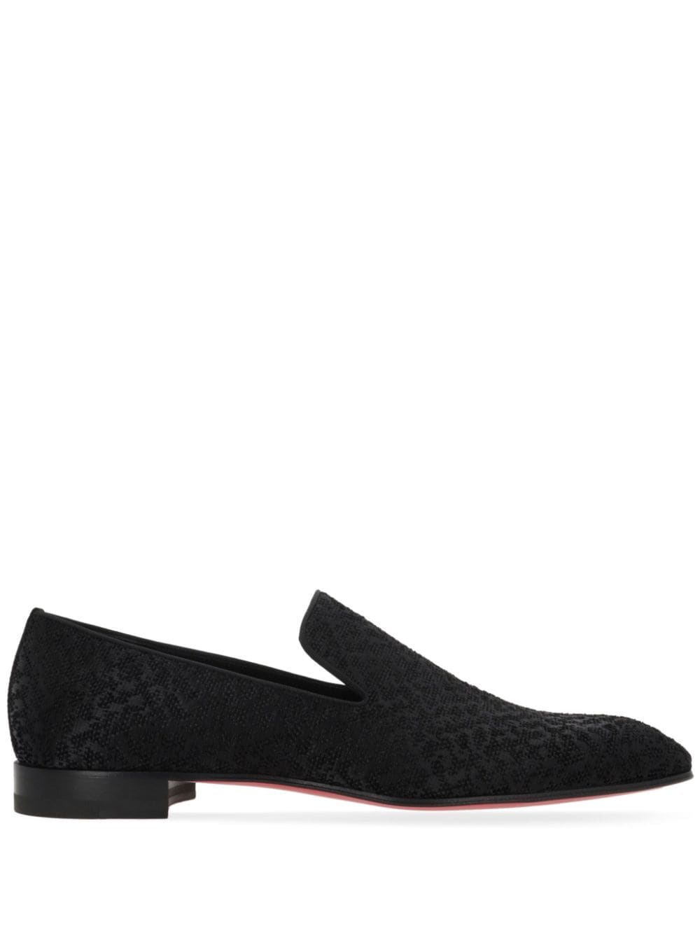 Christian Louboutin Flat Shoes Black Cotton Viscose Polyamide