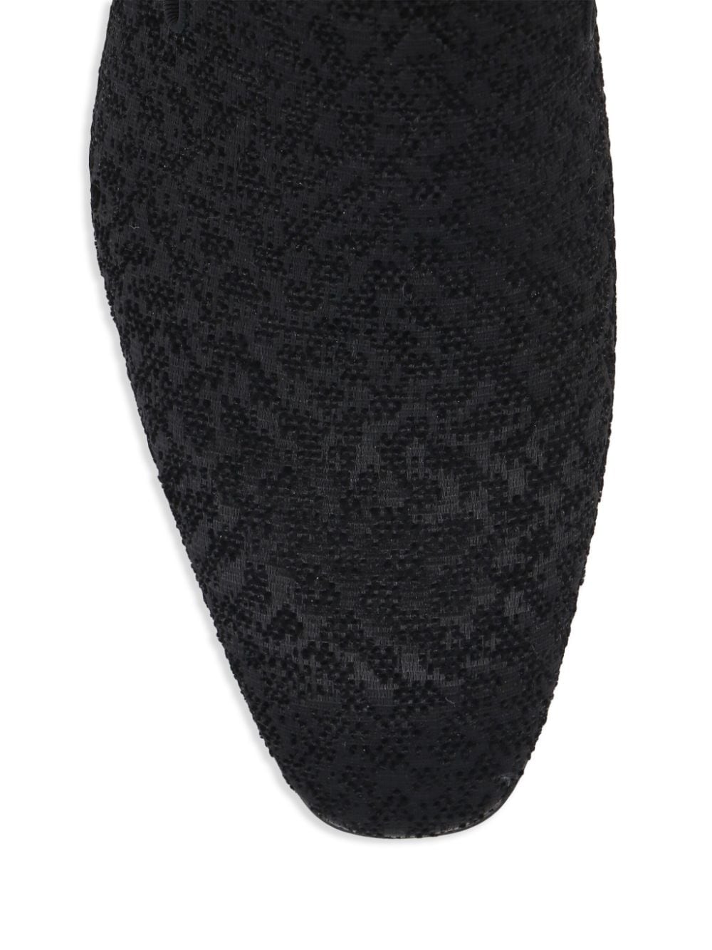 Christian Louboutin Flat Shoes Black Cotton Viscose Polyamide