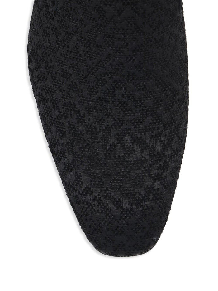 Christian Louboutin Flat Shoes Black Cotton Viscose Polyamide