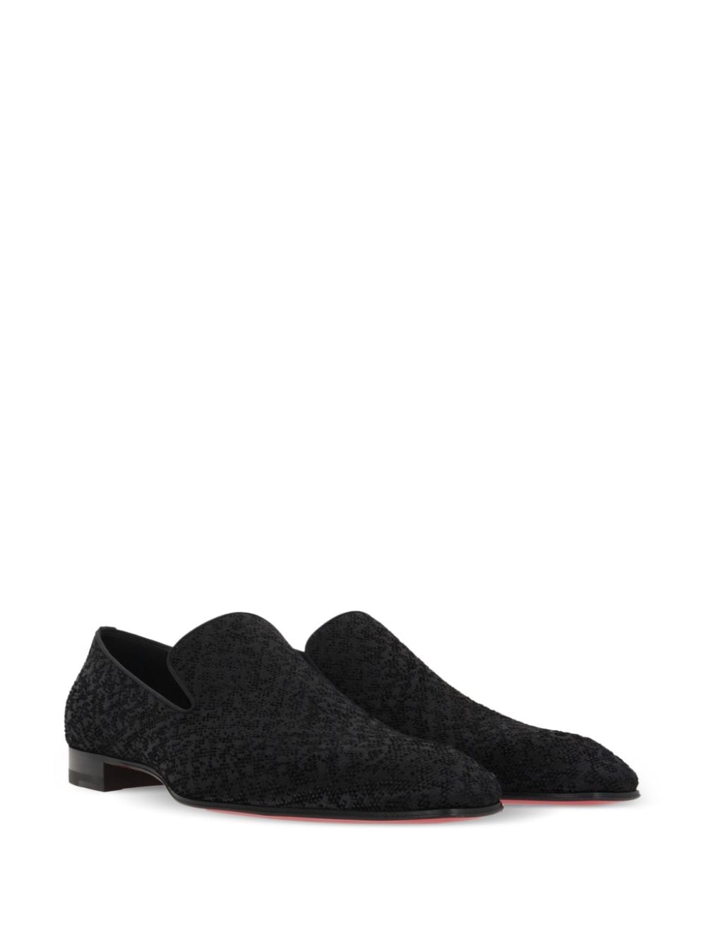 Christian Louboutin Flat Shoes Black Cotton Viscose Polyamide