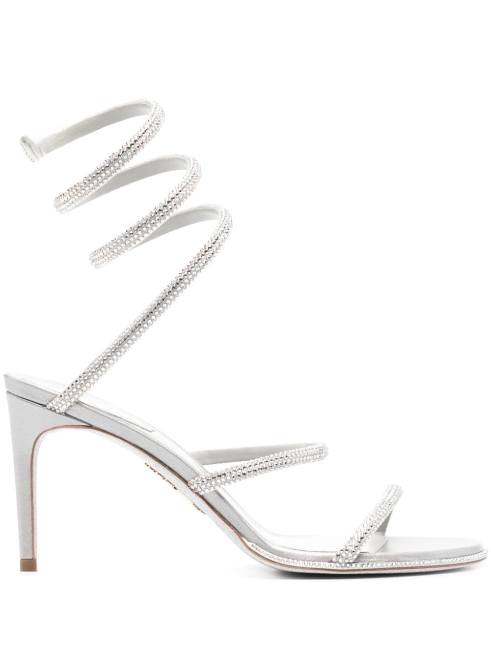 Rene Caovilla Sandals Silver Fabric