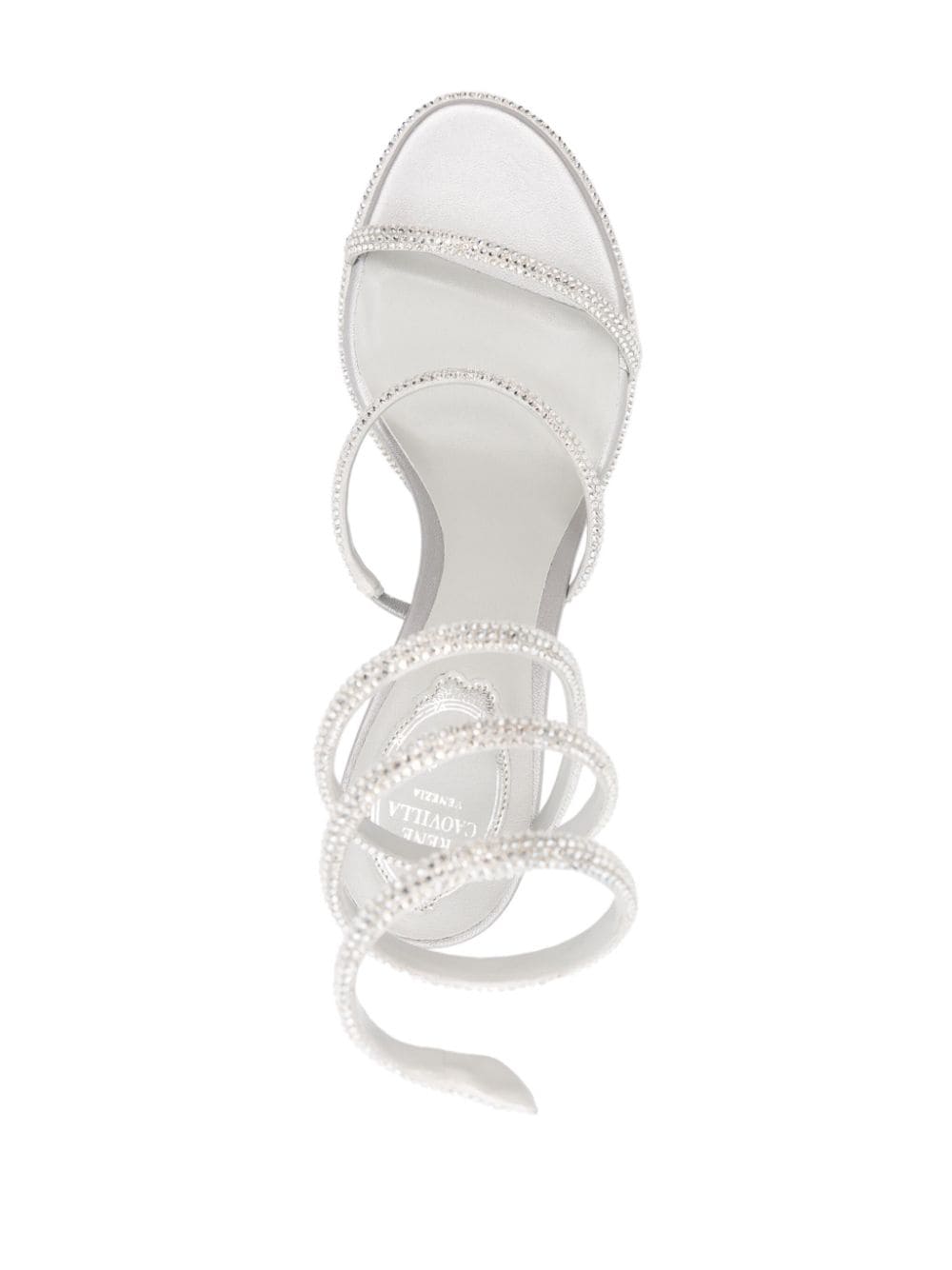 Rene Caovilla Sandals Silver Fabric