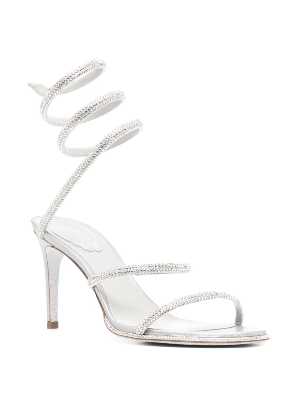 Rene Caovilla Sandals Silver Fabric