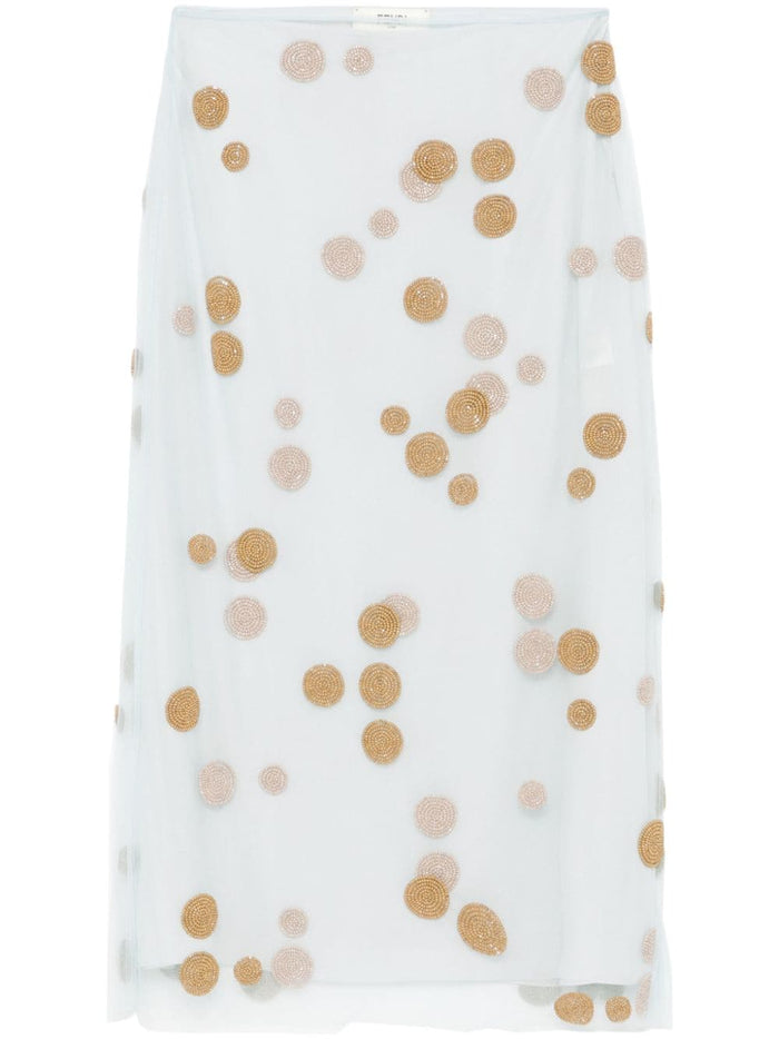 Fendi Skirts Clear Blue Polyamide