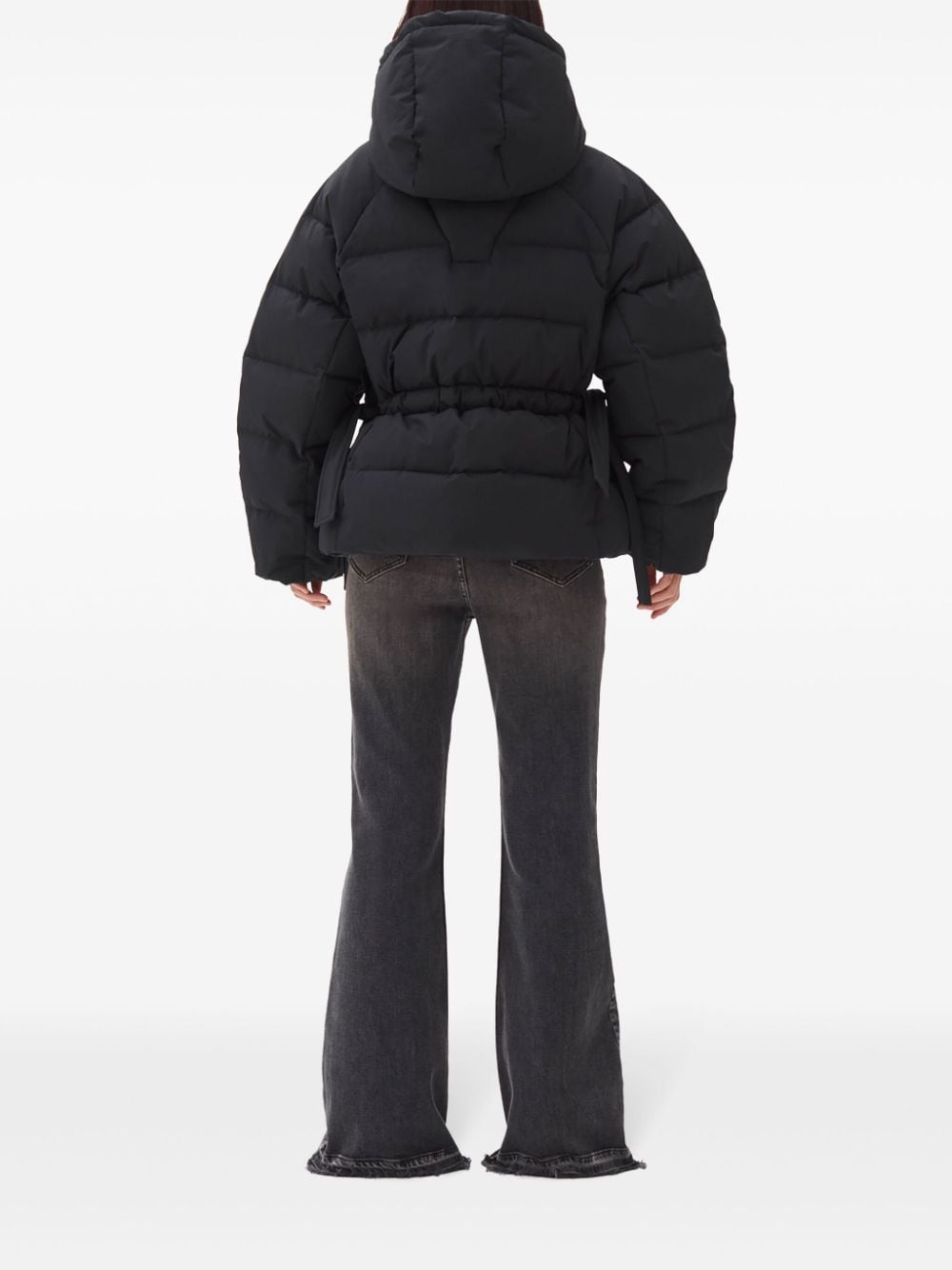Ganni Coats Black Polyamide