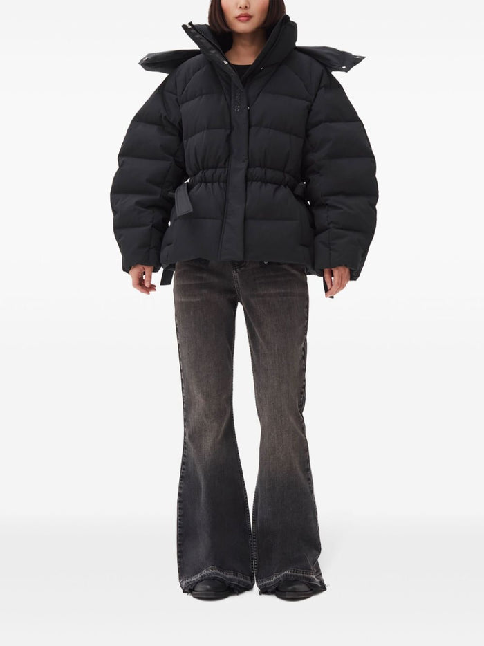 Ganni Coats Black Polyamide
