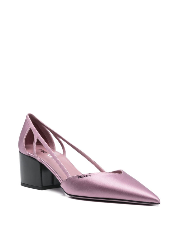 Prada With Heel White Silk