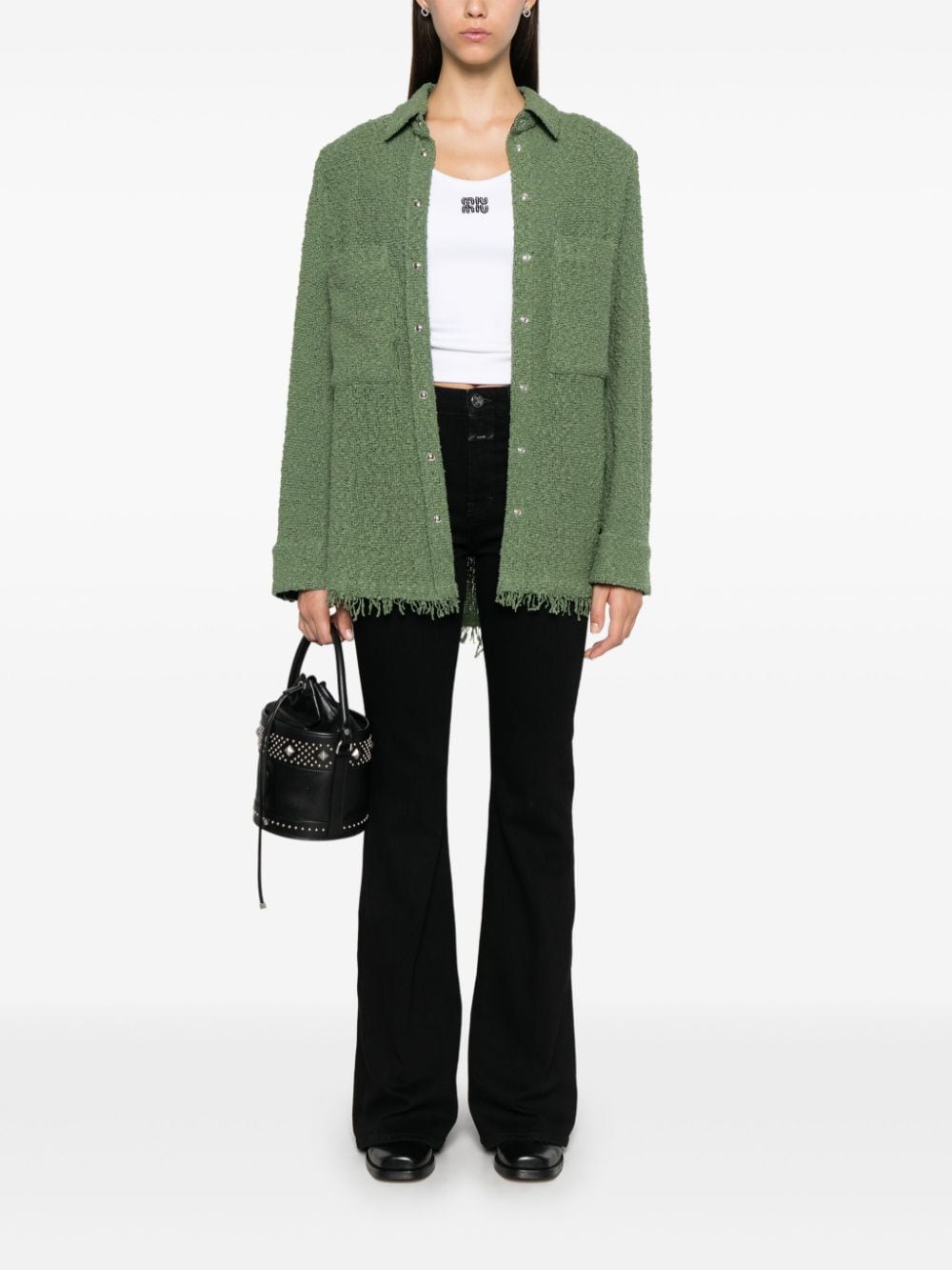 Iro Shirts Green Cotton Polyamide