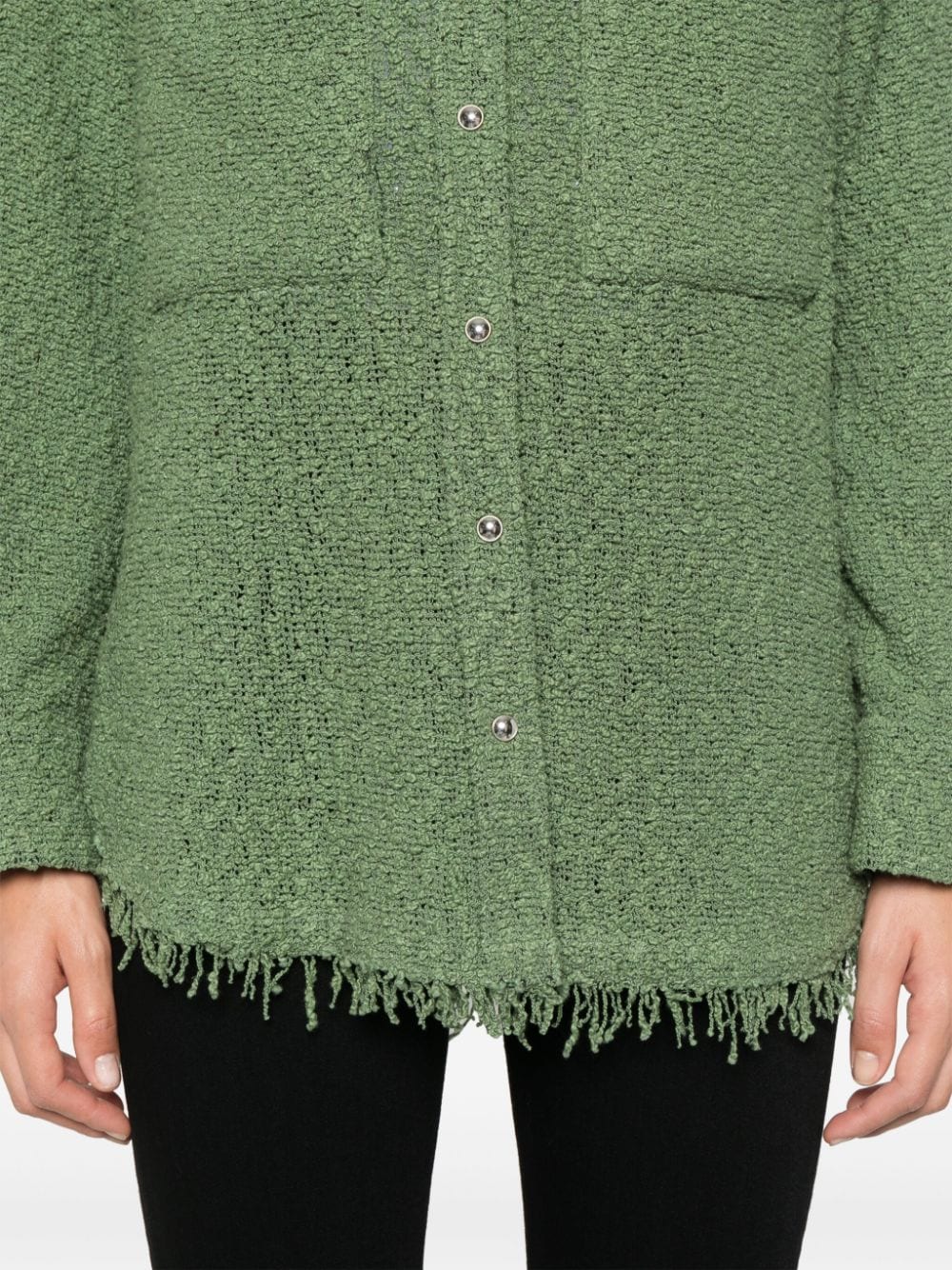Iro Shirts Green Cotton Polyamide