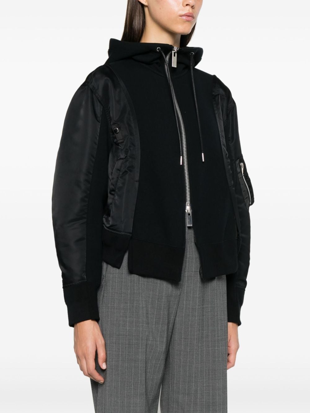 Sacai Sweaters Black Cotton