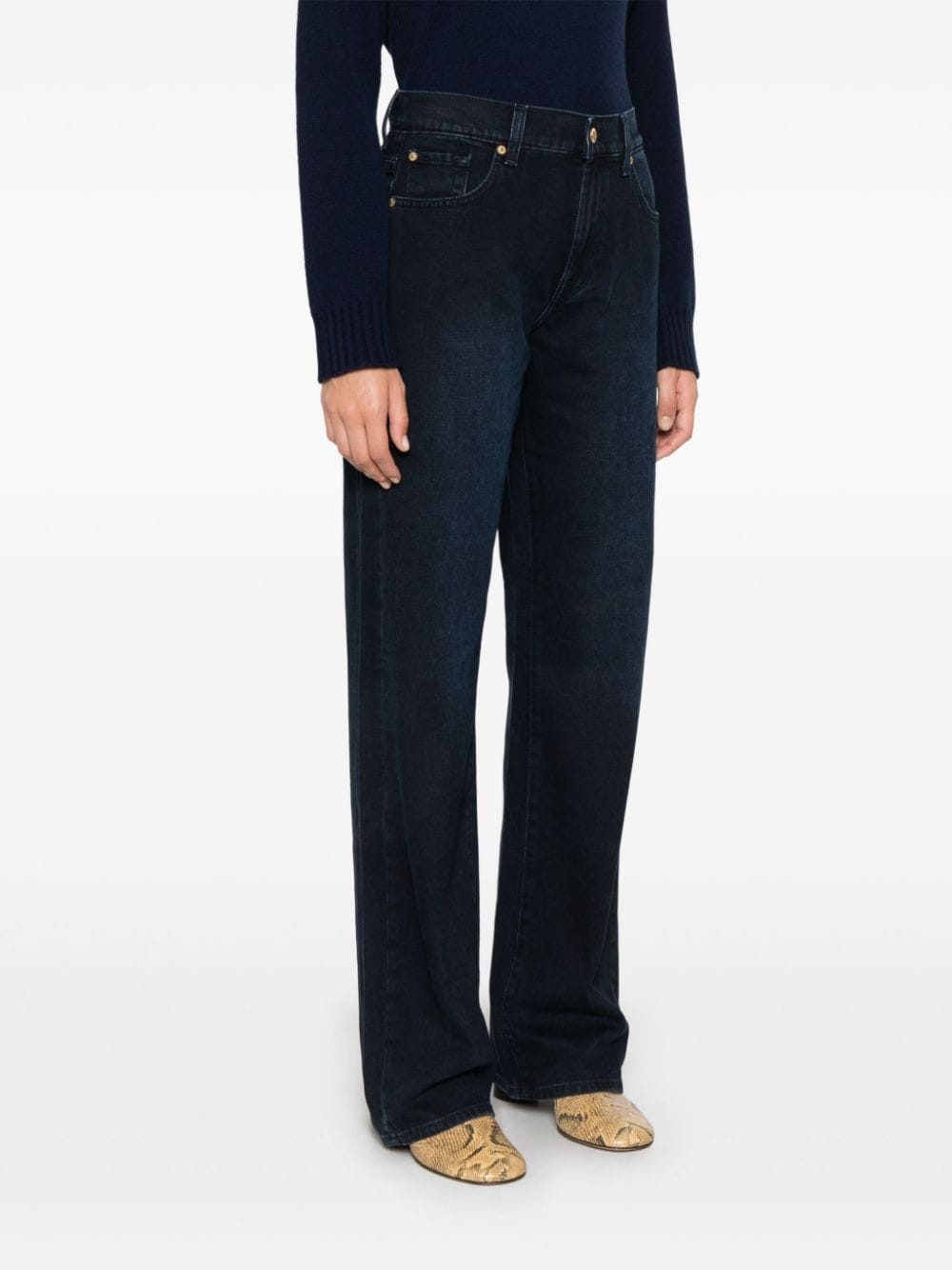 Seven Jeans Blue Cotton Elastane
