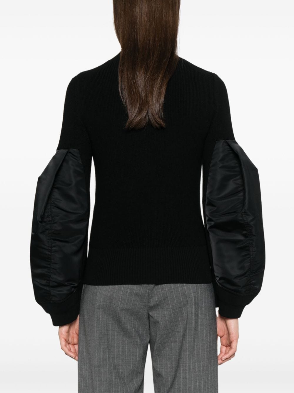 Sacai Sweaters Black Cotton