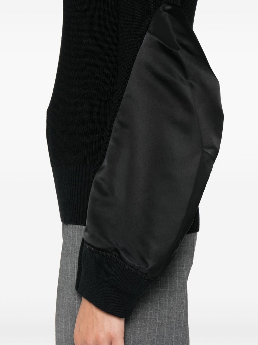 Sacai Sweaters Black Cotton