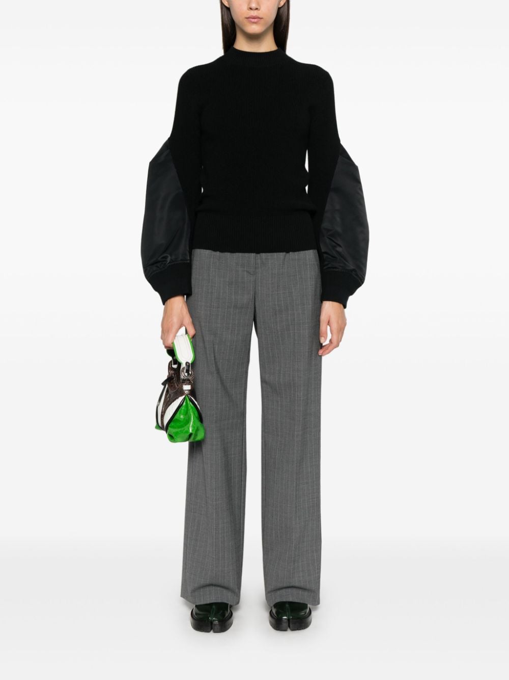 Sacai Sweaters Black Cotton