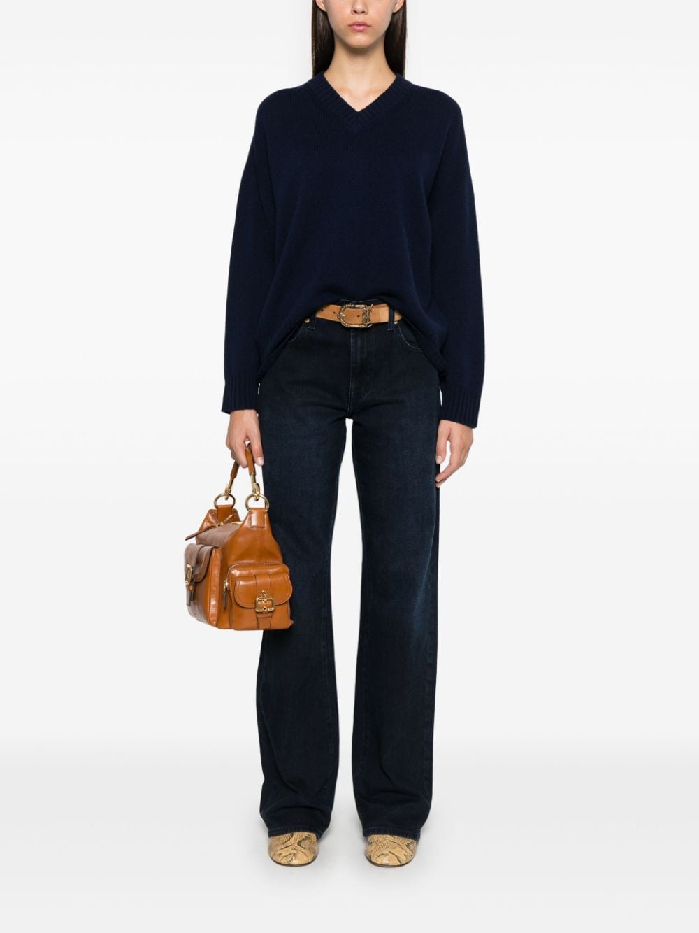 Emporio Armani Sweaters Blu Scuro Virgin Wool