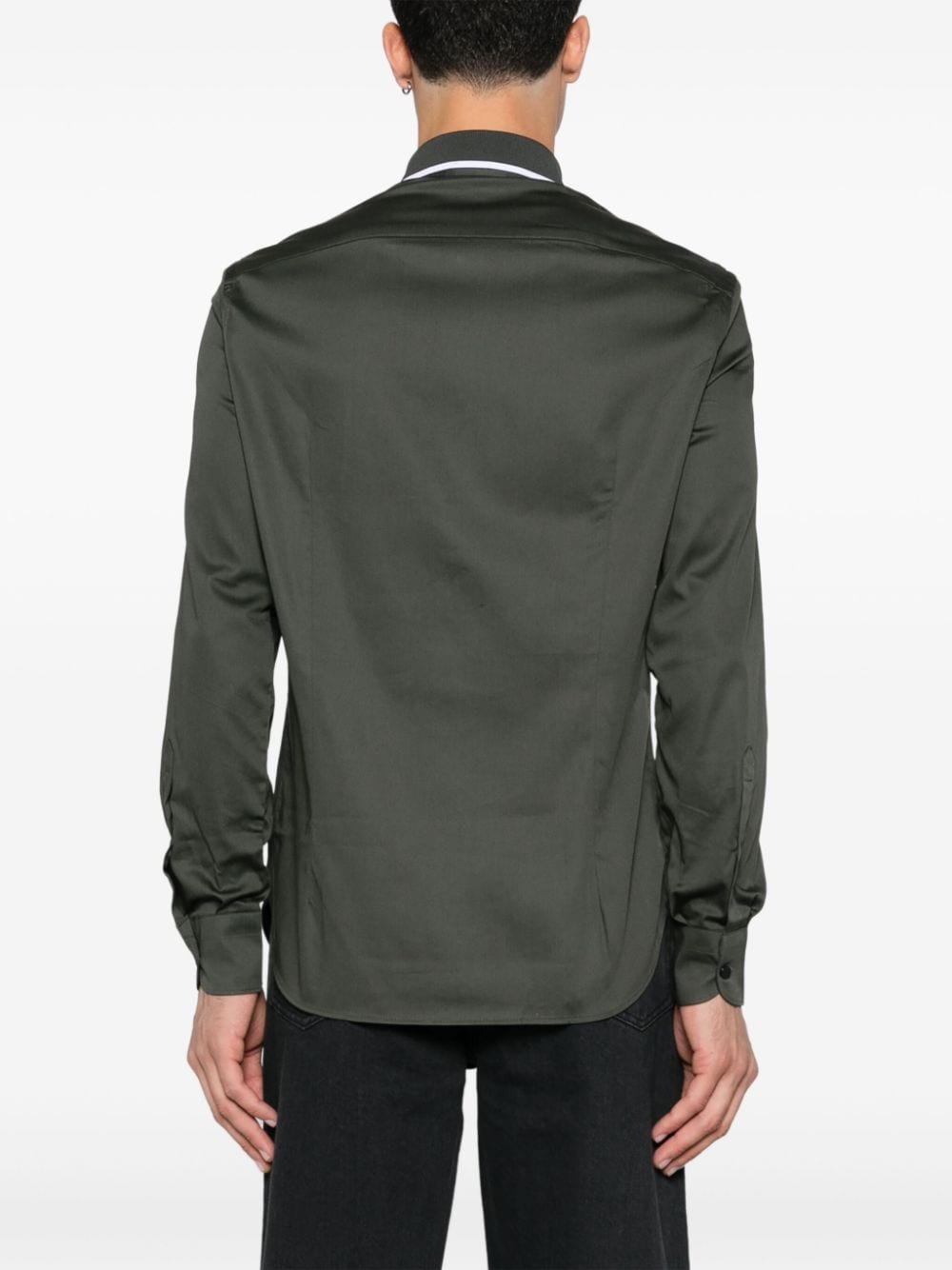 Emporio Armani Shirts Verde Militare Cotton
