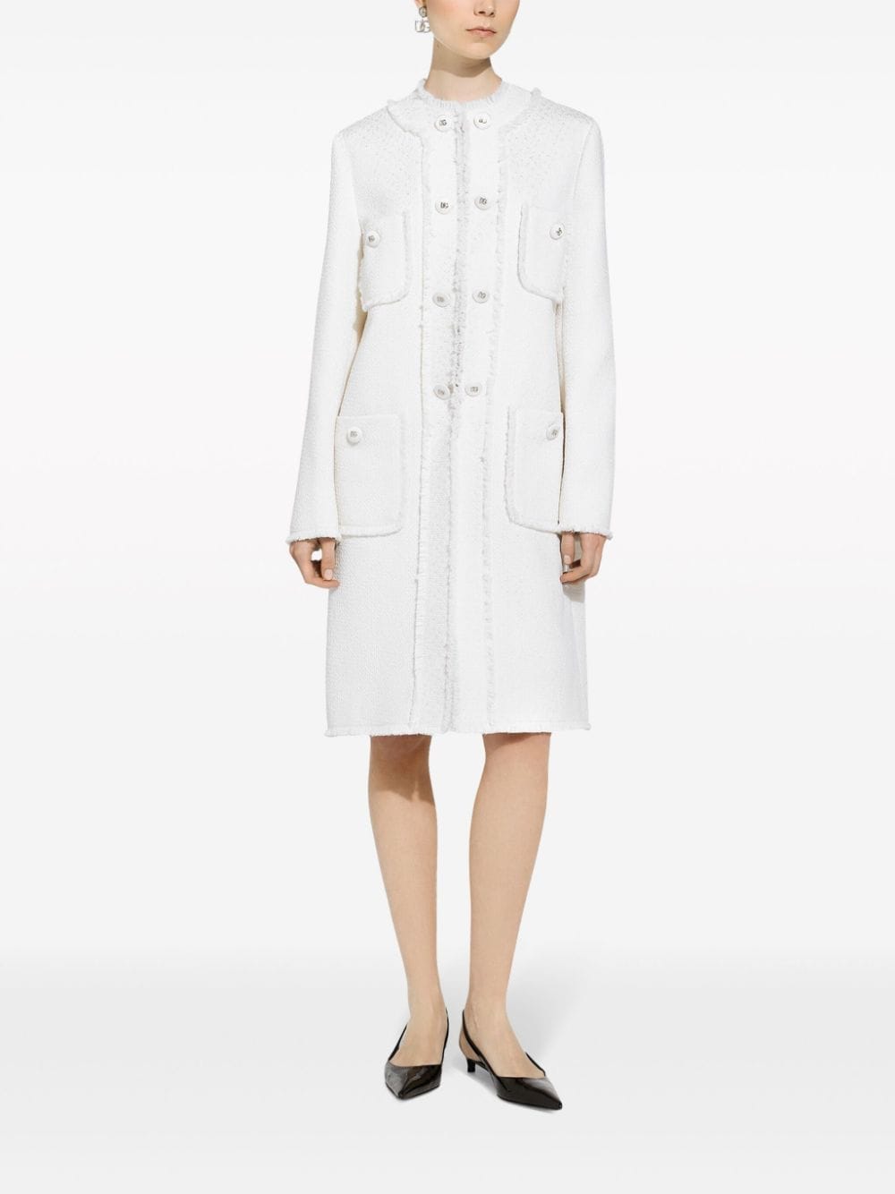 Dolce & Gabbana Coats Cream Fabric
