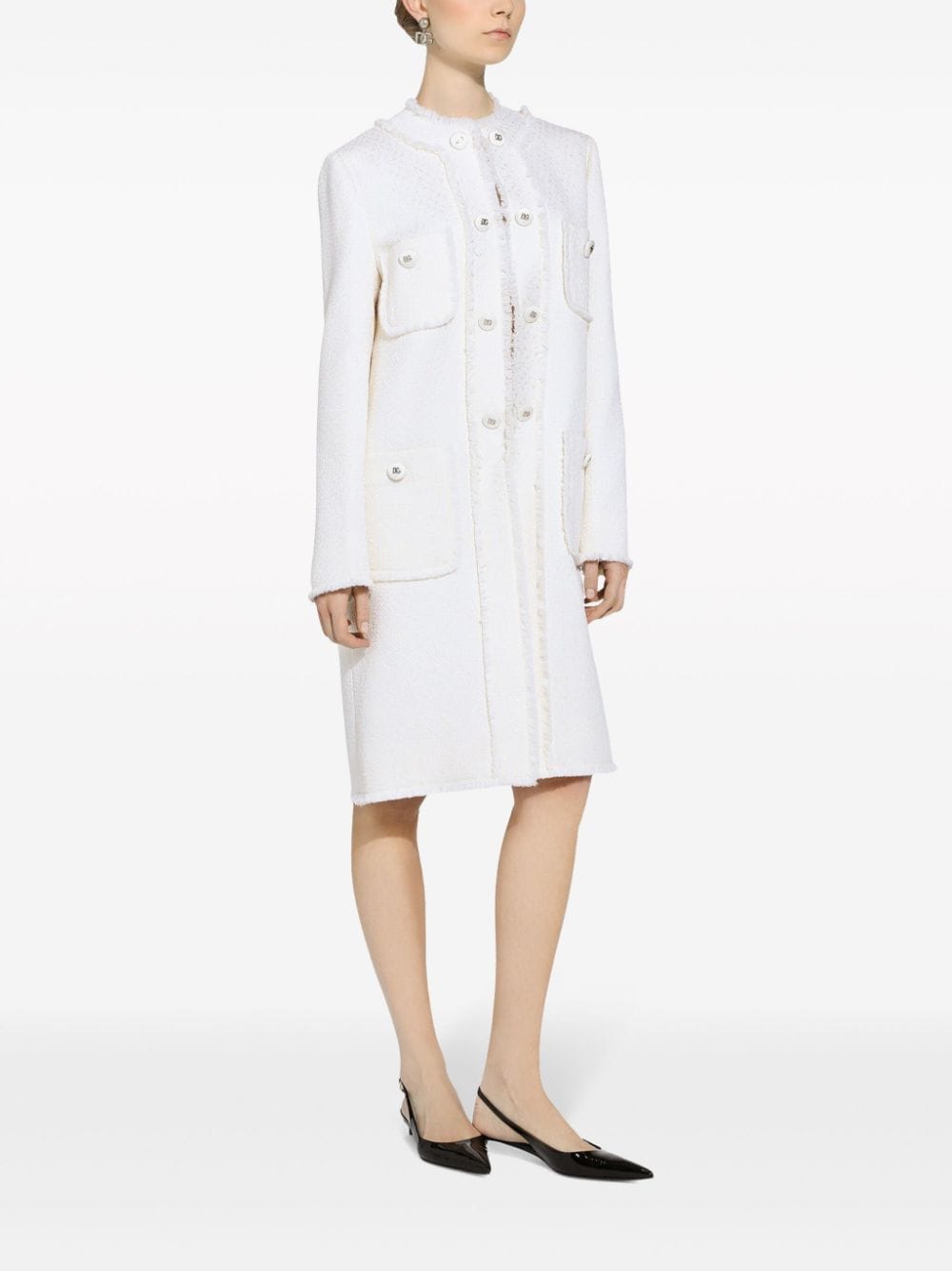 Dolce & Gabbana Coats Cream Fabric