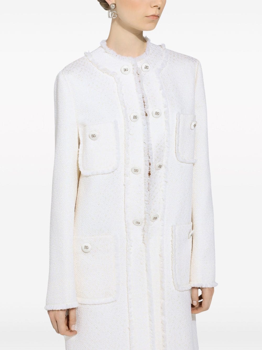 Dolce & Gabbana Coats Cream Fabric