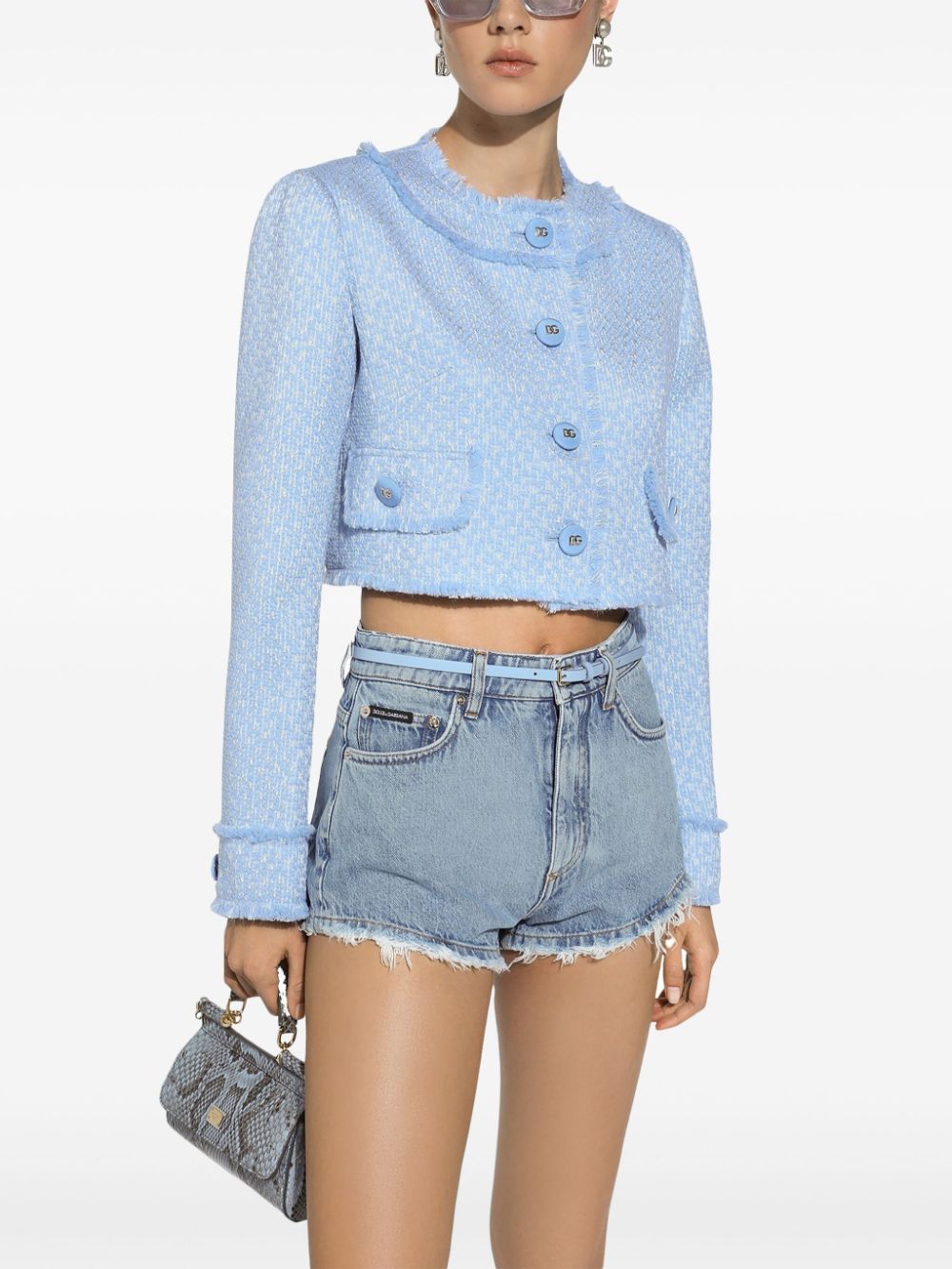 Dolce & Gabbana Jackets Clear Blue Fabric
