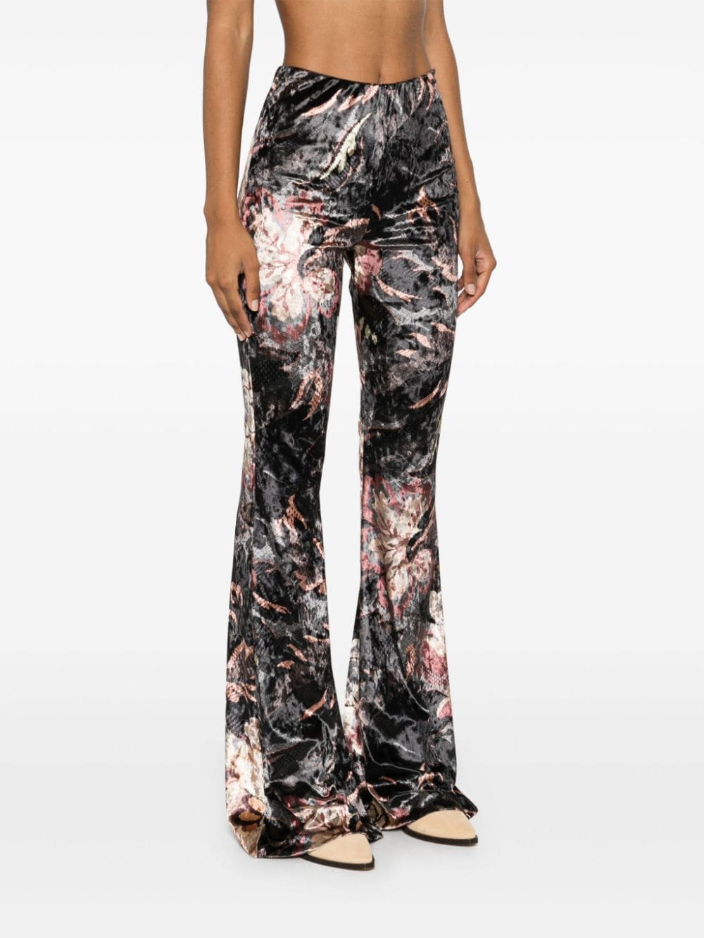 Etro Trousers Black Polyester Elastane