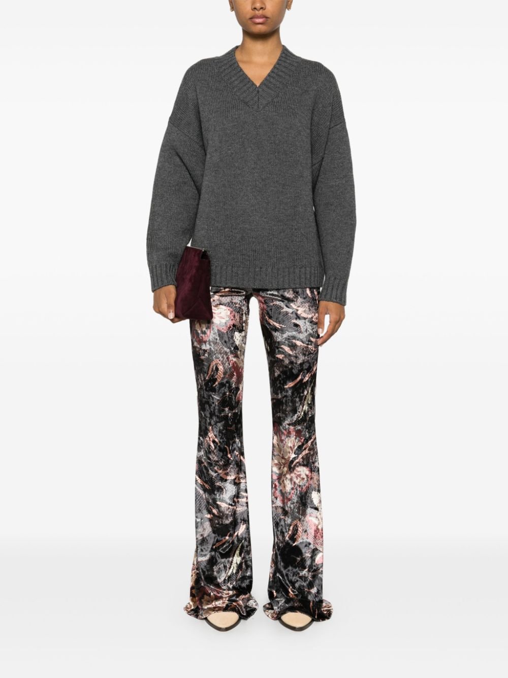 Etro Trousers Black Polyester Elastane