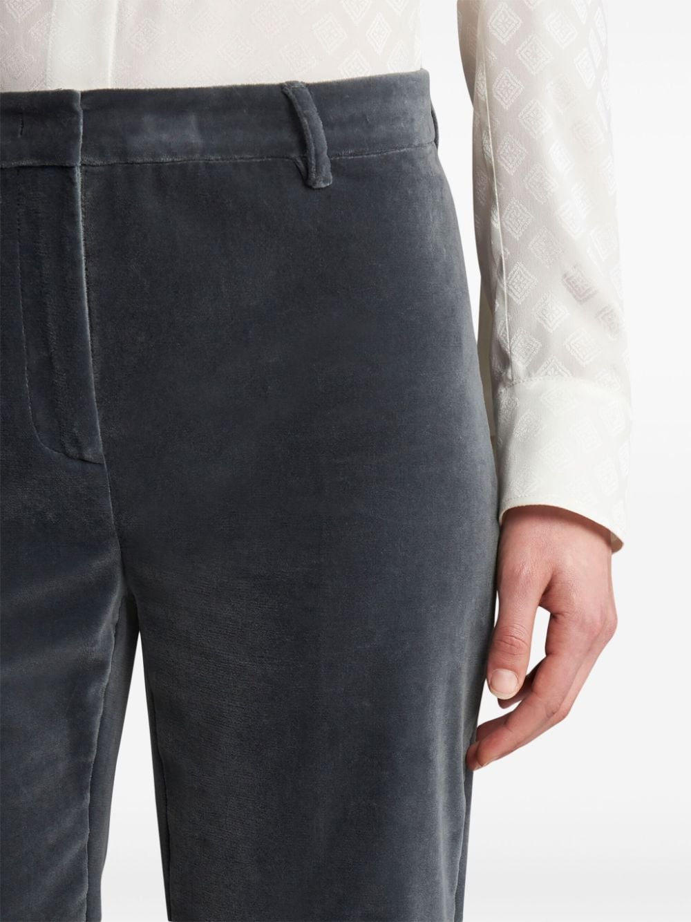 Etro Trousers Blue Cotton Elastane