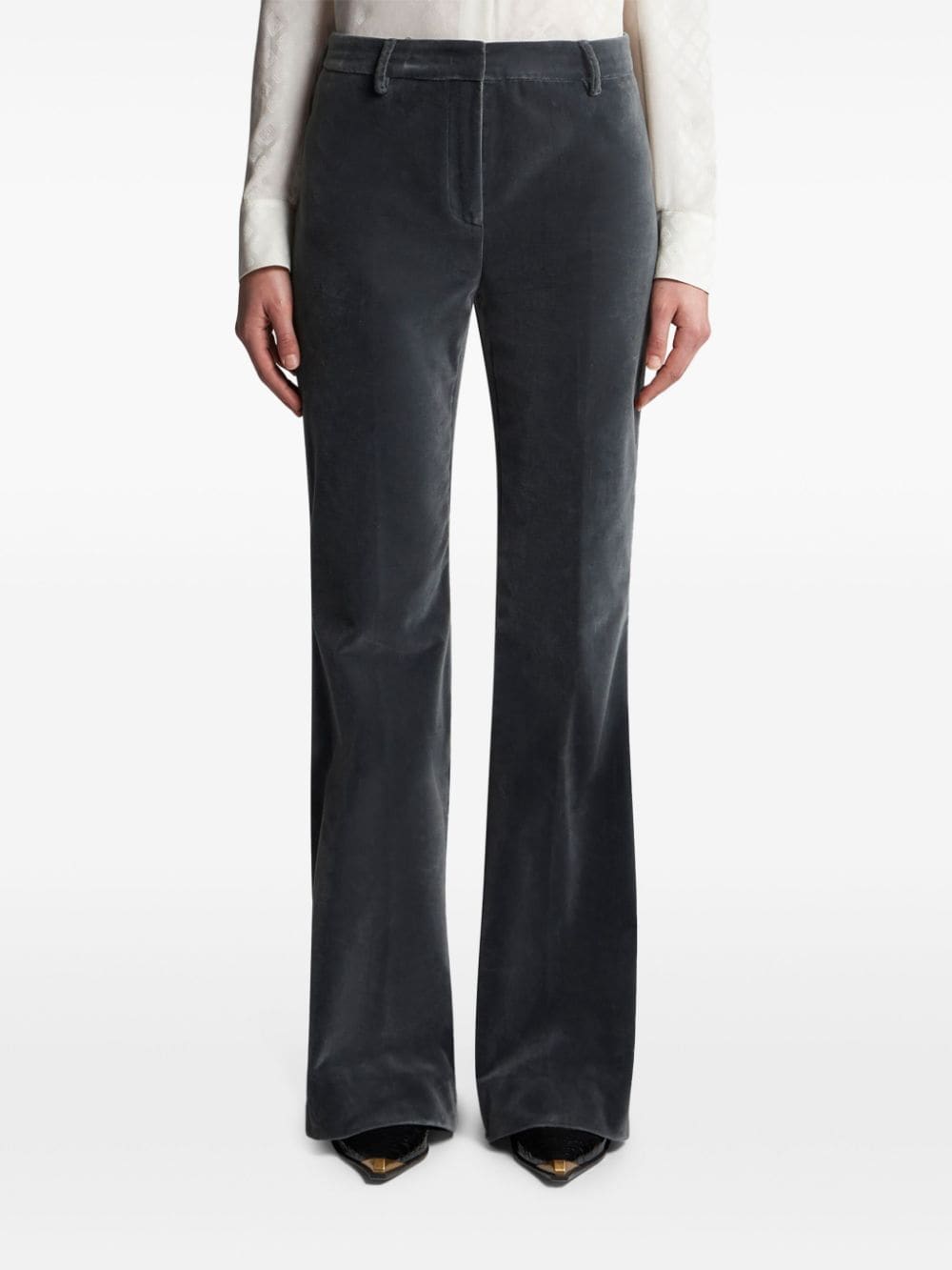 Etro Trousers Blue Cotton Elastane