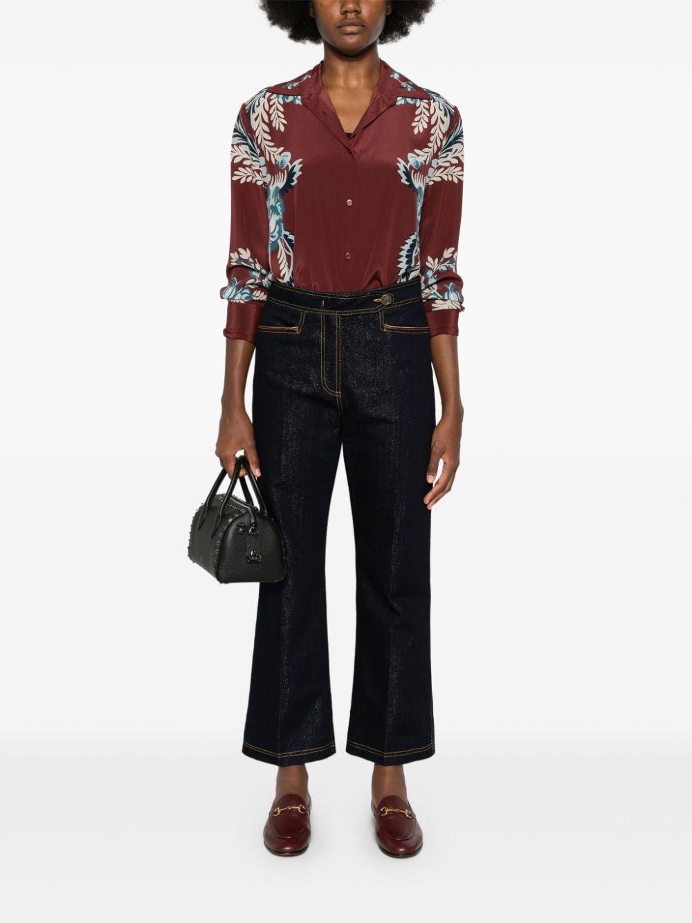 Etro Shirts Red Silk