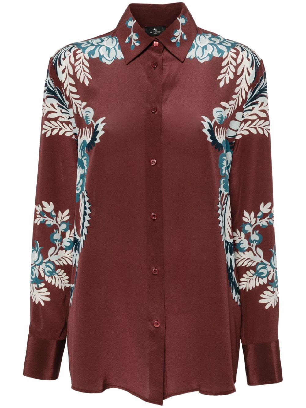 Etro Shirts Red Silk