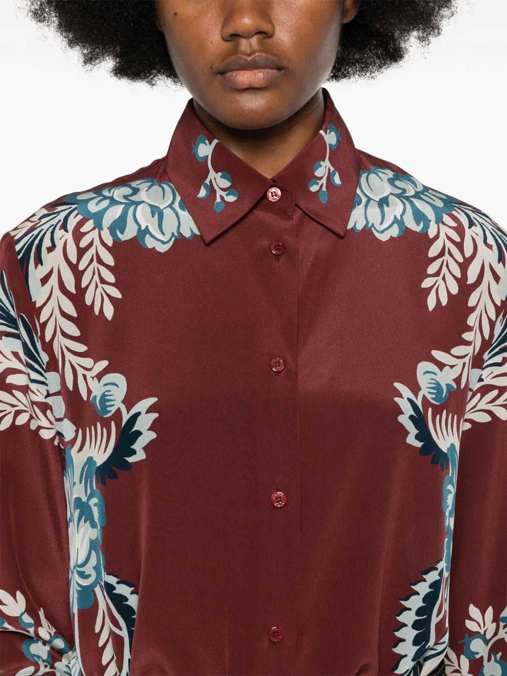 Etro Shirts Red Silk