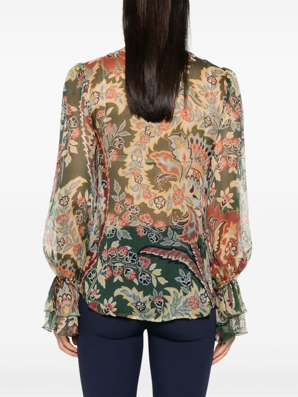 Etro Shirts Green Silk