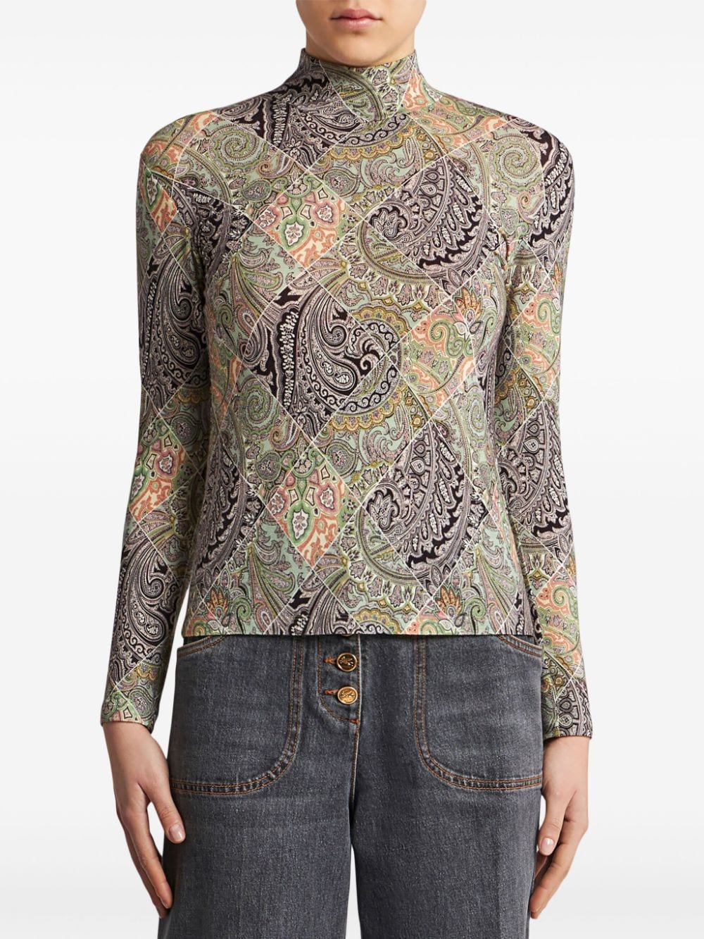 Etro Sweaters White Wool Polyamide Elastane
