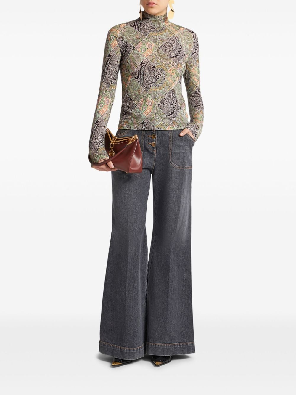 Etro Sweaters White Wool Polyamide Elastane