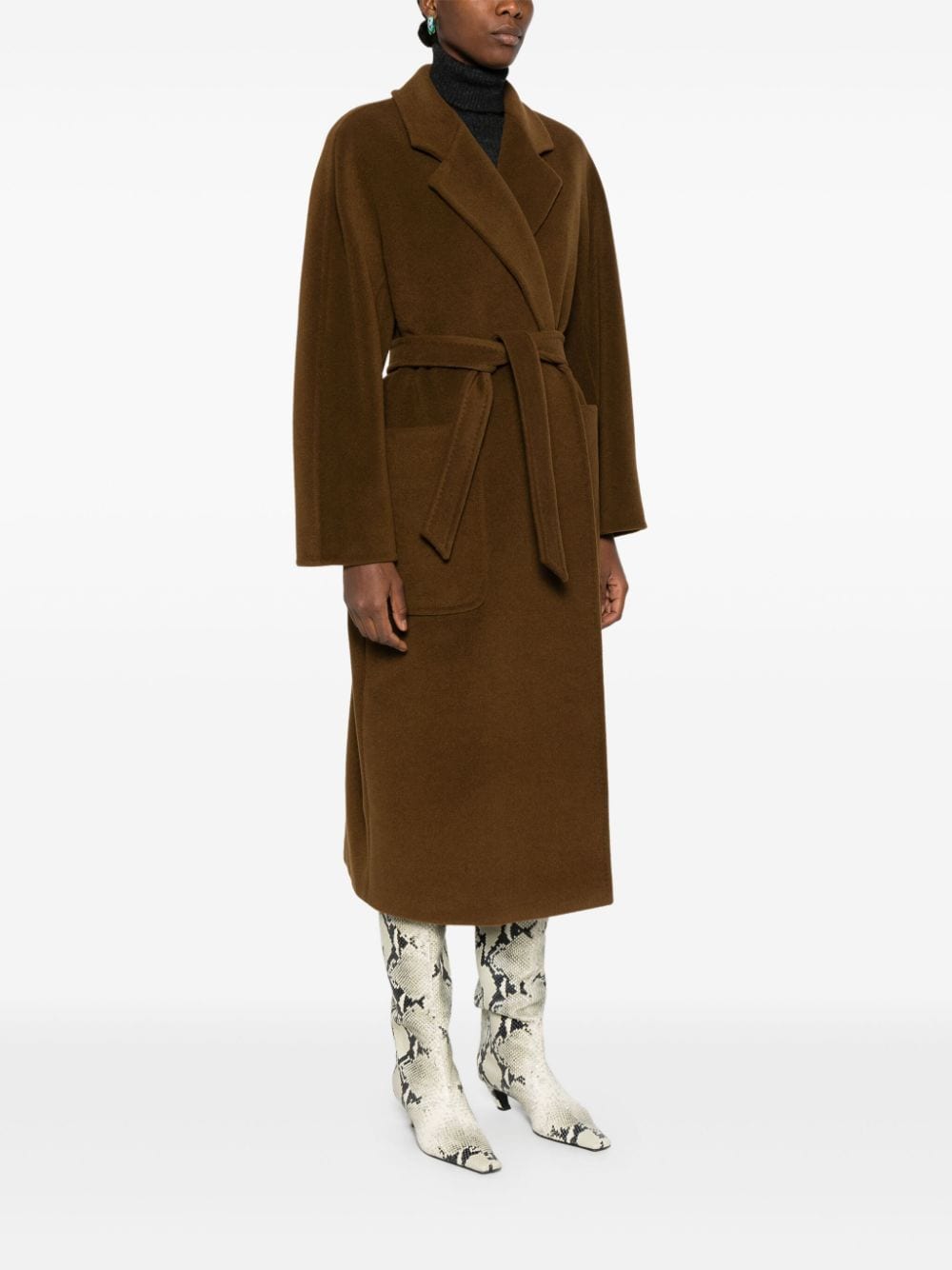 Max Mara Coats Leather Brown Outer: Camel Hair