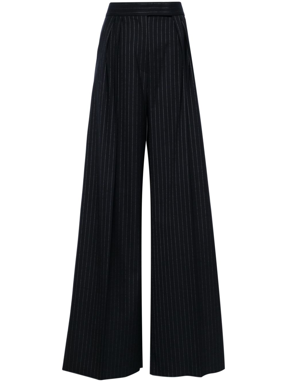 Max Mara Trousers Blue Virgn Wool Elastane